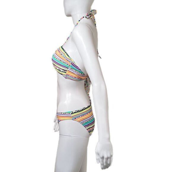 Pastel Striped  Bandeau Bikini  Set - Picture 2 of 6